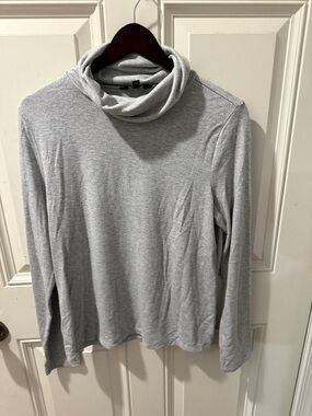 Banana Republic Soft Luxe Light Gray Cowl Neck Top Size L